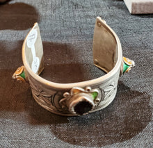 Load image into Gallery viewer, Antique SILVER Enamel Moroccan Berber Ida ou Nadif BRACELET,ethnic tribal,tribal bracelets,Moroccan jewelry,ethnic jewelry,Tuareg bracelets