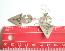 Load image into Gallery viewer, Moroccan Berber Fibula Sterling Silver Dangle Earrings silver 925,Berber Jewelry,sliver Fibula Earrings,Dangle & Drop Earrings,
