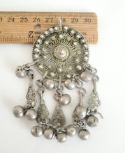 Load image into Gallery viewer, Antique Yemen Silver Bawsani filigree silver dangles pendant,tribal jewelry,Jewish Silver, Yemen filigree, Badyhe Pendant,
