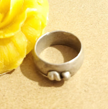 Load image into Gallery viewer, Antique Silver Ethiopian Wedding Ring size 11 tribal jewelry Hand Crafted, Silver, Ethnic Jewelry, Tribal Jewelry
