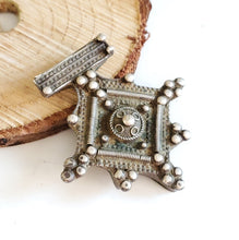 Load image into Gallery viewer, Moroccan Berber Old traditional silver cross pendant,Berber Talisman,Berber Jewelry,African Jewelry,Moroccan Jewelry,Berber Ethnic,
