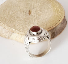 Load image into Gallery viewer, antique Yemen Ancient Carnelian silver ring size 10 ,Yemen tribal jewelry ,Hand Crafted ,Silver wedding Rings ,Tribal Jewelry
