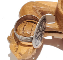 Load image into Gallery viewer, Moroccan Hand Made enamel sterling silver 925 Berber Ring size 7, Ethnic Rings, Tribal Jewelry, Moroccan Rings, Berber Jewelry
