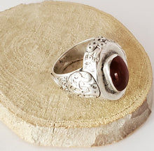 Load image into Gallery viewer, antique Yemen Ancient Carnelian silver ring size 10 ,Yemen tribal jewelry ,Hand Crafted ,Silver wedding Rings ,Tribal Jewelry
