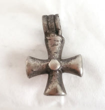 Load image into Gallery viewer, Antique Ethiopian Christian silver cross pendant,Amulet pendant,Genuine old neckcross,Good silver,Boho jewelry
