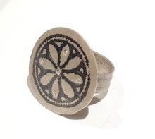 Load image into Gallery viewer, Moroccan Hand Made enamel sterling silver 925 Berber Ring size 7, Ethnic Rings, Tribal Jewelry, Moroccan Rings, Berber Jewelry
