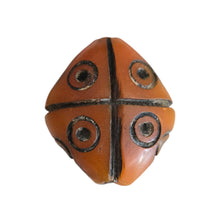 Load image into Gallery viewer, Antique Moroccan 1 Simulated AMBER bead Phenolic resin Antiqued Amber Resin Bead
