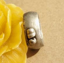 Load image into Gallery viewer, Antique Silver Ethiopian Wedding Ring size 11 tribal jewelry Hand Crafted, Silver, Ethnic Jewelry, Tribal Jewelry

