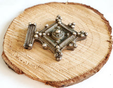 Load image into Gallery viewer, Moroccan Berber Old traditional silver cross pendant,Berber Talisman,Berber Jewelry,African Jewelry,Moroccan Jewelry,Berber Ethnic,
