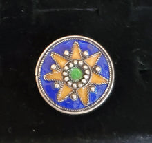 Load image into Gallery viewer, Moroccan Talismanic Berber Silver Enamel Ring size 10, tribal jewelry, Silver, Ethnic Jewelry, Tribal Jewelry
