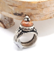 Load image into Gallery viewer, Antique Bawsani Yemen Silver Red Coral Ring size 7.5 Yemen tribal silver, tribal jewelry, Hand Crafted Silver, Yemen Jewelry
