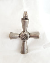 Load image into Gallery viewer, Antique Ethiopian Christian silver cross pendant,Amulet pendant,Genuine old neckcross,Good silver,Boho jewelry
