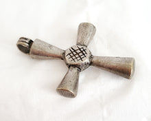 Load image into Gallery viewer, Antique Ethiopian Christian silver cross pendant,Amulet pendant,Genuine old neckcross,Good silver,Boho jewelry
