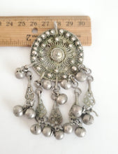 Load image into Gallery viewer, Antique Yemen Silver Bawsani filigree silver dangles pendant,tribal jewelry,Jewish Silver, Yemen filigree, Badyhe Pendant,
