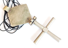 Load image into Gallery viewer, Antique Large Ethiopian Christian silver cross pendant,cross pendant,Genuine old neckcross,hinged Large size,Good silver,Boho jewelry
