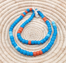 Load image into Gallery viewer, African 22'' Old Ethiopian Venetian Blue padre beads, Blue Glass,Trade Beads, African Trade Beads,
