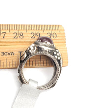 Load image into Gallery viewer, Antique Silver Ancient Carnelian Ring size 6.5 Yemen tribal jewelry,Old silver ,Hand Crafted Silver,Yemen Jewelry ,filigree Jewelry
