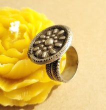 Load image into Gallery viewer, Antique Silver Ethiopian Ring size 8 tribal jewelry Hand Crafted ,Silver,Ethnic Jewelry,Tribal Jewelry
