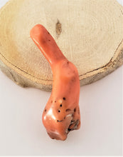 Load image into Gallery viewer, Antique Berber Red Coral Branch Bead: Morocco Ethnic Jewelry (20gr)
