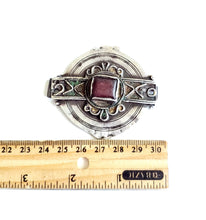 Load image into Gallery viewer, Antique Berber Silver Pendant: Moroccan Enamel Tribal Jewelry
