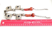 Load image into Gallery viewer, Antique Berber Coral Silver Pendant Necklace: Moroccan Tribal Jewelry
