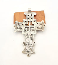 Load image into Gallery viewer, Ethiopian Coptic Cross Pendant: Handmade 925 Silver Religious Jewelry

