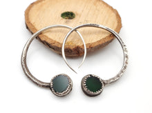 Load image into Gallery viewer, Vintage Silver Tuareg Hoop Earrings: Ethnic Tribal Jewelry
