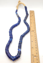 Load image into Gallery viewer, Antique Dutch Blue Glass Trade Beads: 19th Century African Donut Beads
