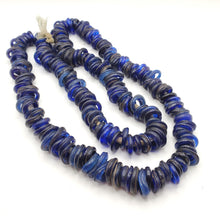 Load image into Gallery viewer, Rare 19th Century Dutch Blue Glass Trade Beads: 34" Antique Strand
