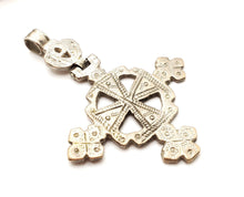 Load image into Gallery viewer, Antique Ethiopian Cross Pendant: 925 Silver Tribal Jewelry, 1800s

