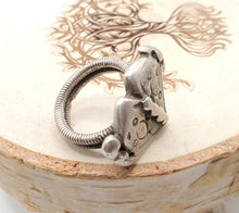 Load image into Gallery viewer, Antique Tuareg Silver Ring: Moroccan Tribal Jewelry, Size 9
