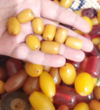 Load image into Gallery viewer, Antique African Ethiopian 1 Simulated AMBER beads Phenolic resin
