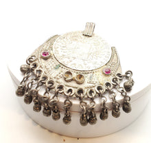 Load image into Gallery viewer, Antique Yemen Silver Dangle Pendant: Maria Theresa Coin Jewelry
