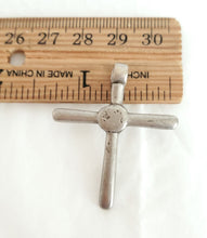 Load image into Gallery viewer, Antique Ethiopian Silver Cross Pendant: Boho Amulet Jewelry
