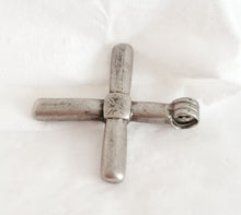 Load image into Gallery viewer, Antique Ethiopian Silver Cross Pendant: Boho Amulet Jewelry
