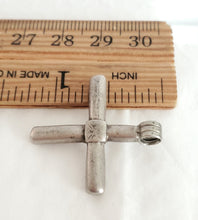 Load image into Gallery viewer, Antique Ethiopian Silver Cross Pendant: Boho Amulet Jewelry

