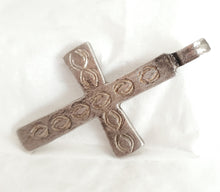 Load image into Gallery viewer, Antique Ethiopian Silver Cross Pendant: Boho Amulet Jewelry
