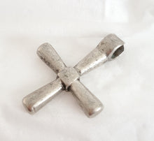 Load image into Gallery viewer, Antique Ethiopian Silver Cross Pendant: Boho Amulet Jewelry

