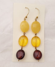 Load image into Gallery viewer, Baltic Amber Dangle Earrings: 925 Silver, Gemstone Beads
