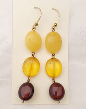 Load image into Gallery viewer, Baltic Amber Dangle Earrings: 925 Silver, Gemstone Beads
