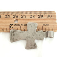 Load image into Gallery viewer, Antique Ethiopian Silver Cross Pendant: Boho Amulet Jewelry
