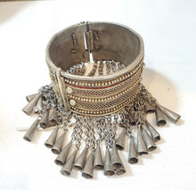 Load image into Gallery viewer, Antique Ethiopian Silver Cuff Bracelet: Tribal Boho Jewelry
