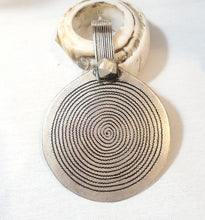 Load image into Gallery viewer, Old Berber Sterling Silver Spiral Pendant: Moroccan Tribal Amulet

