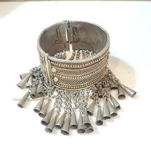 Load image into Gallery viewer, Antique Ethiopian Silver Cuff Bracelet: Tribal Boho Jewelry
