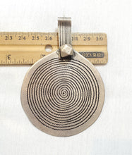 Load image into Gallery viewer, Old Berber Sterling Silver Spiral Pendant: Moroccan Tribal Amulet
