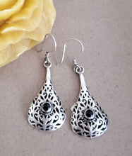 Load image into Gallery viewer, Moroccan Berber Sterling Silver Dangle Earrings: Filigree Design
