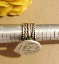 Load image into Gallery viewer, Antique Ethiopian Silver Signet Ring, Size 7.5, Tribal Boho Jewelry
