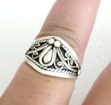 Load image into Gallery viewer, Handmade Sterling Silver Berber Ring: Moroccan Tribal Jewelry, Size 10
