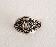 Load image into Gallery viewer, Handmade Sterling Silver Berber Ring: Moroccan Tribal Jewelry, Size 10
