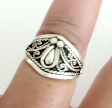 Load image into Gallery viewer, Handmade Sterling Silver Berber Ring: Moroccan Tribal Jewelry, Size 10
